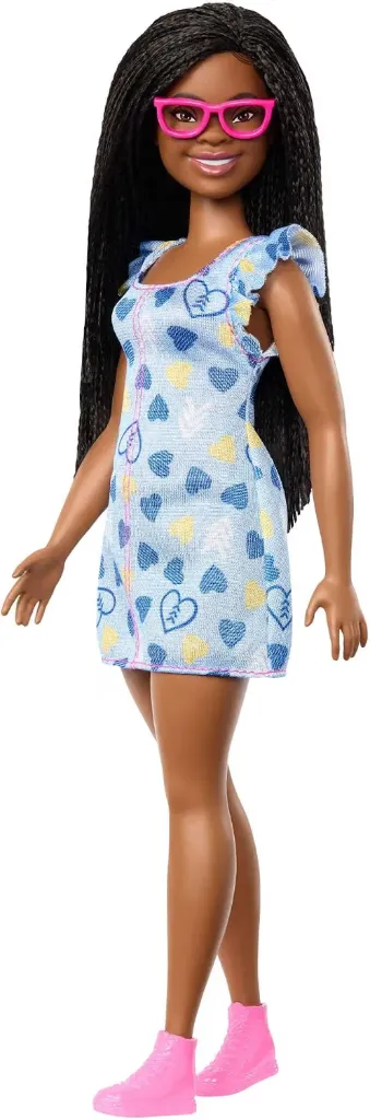 Barbie Fashionista Muñeca con síndrome de Down y Vestido de Corazones Conjunto de Moda (HYK14)