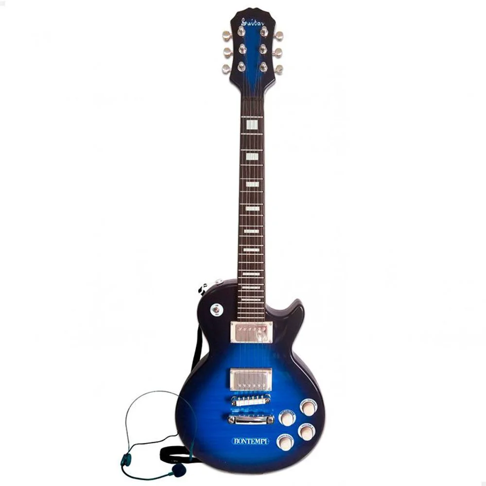 Guitarra Eléctrica Infantil Bontempi 6 Cuerdas Micrófono +5