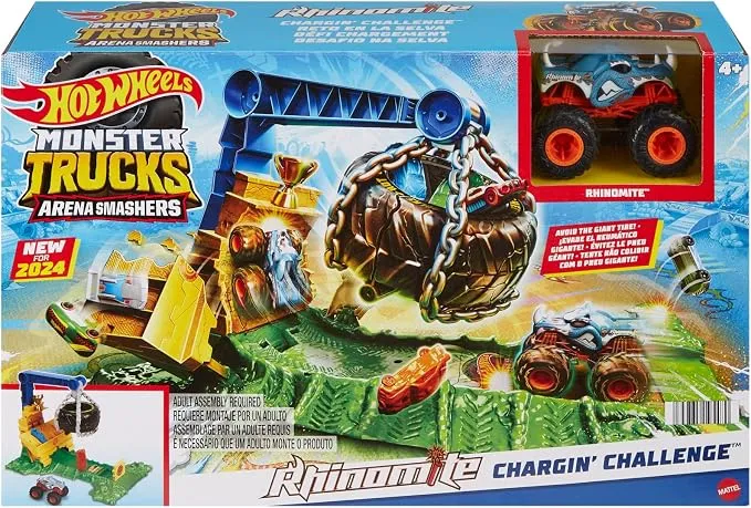 Hot Wheels Monster Trucks Arena Smashers Reto de Rhinomite