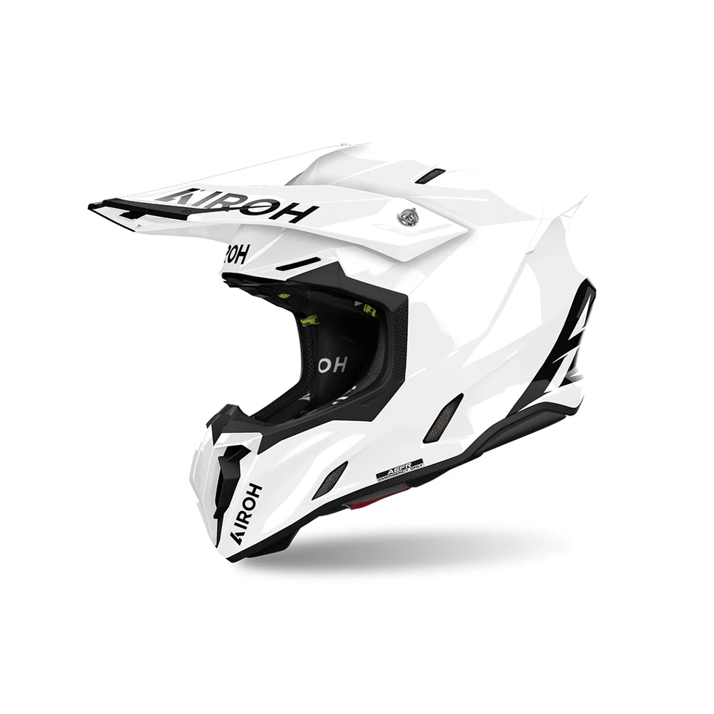 Casc del motocross Airoh Twist 3 Solid, Blanc, Mida L per Homes