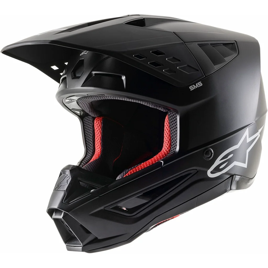 Casco Alpinestars S-M5 Sólido, Color: Negro Mate, Talla: XS