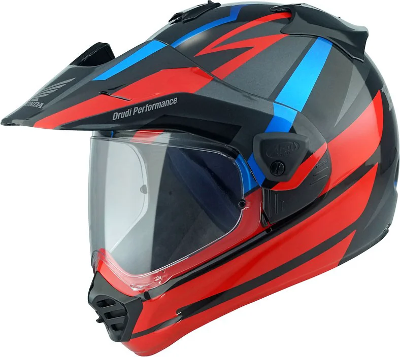 [8009096-30-L] Casco de Motocross Arai Tour-X5 Africa Twin, Rojo-azul, Talla L 