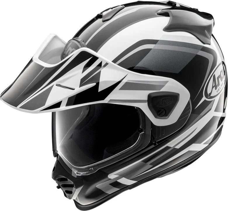 [8008933-20-M] Casco Arai Tour-X5 Discovery Motocross, Negro-gris-blanco, Talla M 