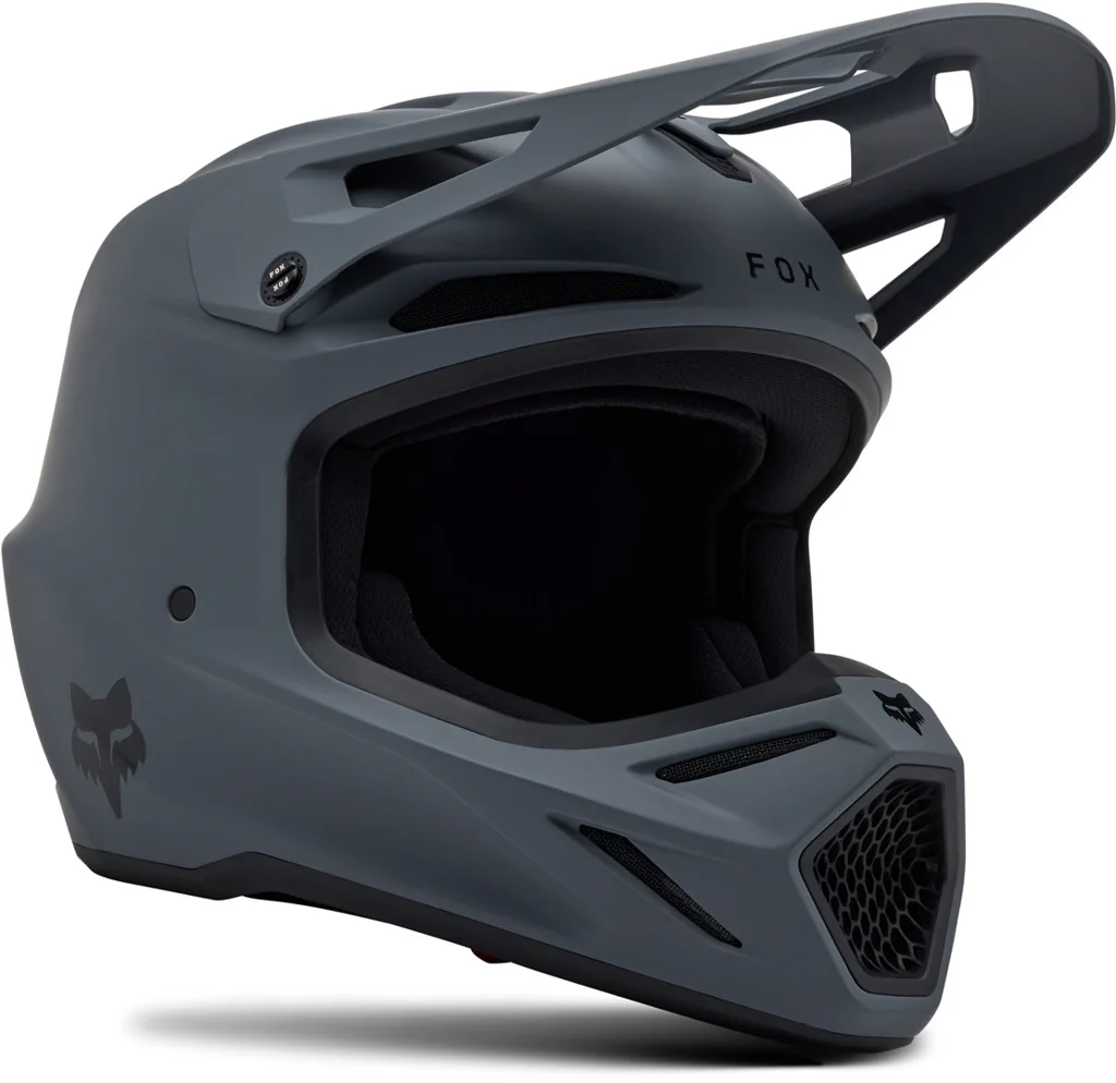 Casco FOX V3 Solid MIPS, Gris, Talla M 