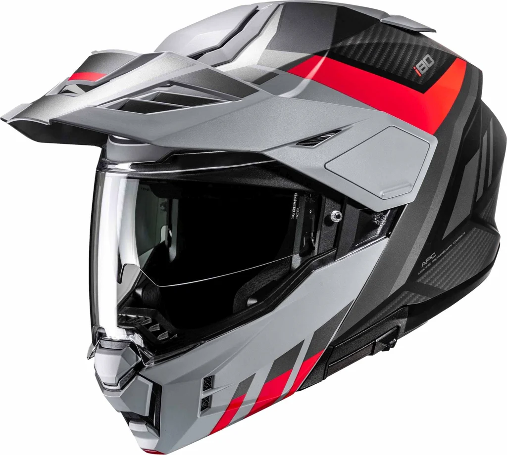 [1979-MCS-M] Casco HJC I80 Imes, Negro-gris-rojo, Talla M 