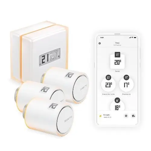 Netatmo Pack: Termòstat intel·ligent + 3 Vàlvules de radiador intel·ligents addicionals