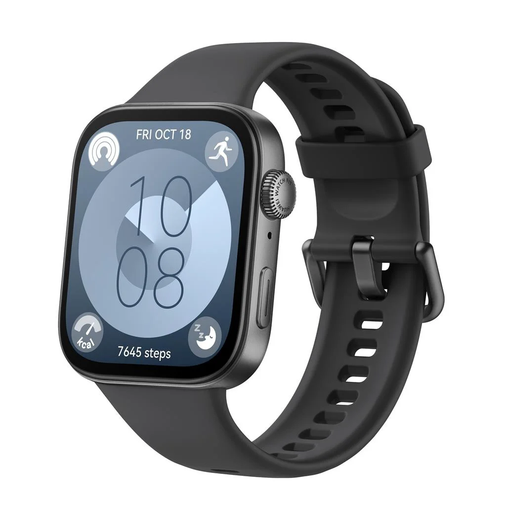 Huawei WATCH Fit 3 4.62 cm (1.82") AMOLED 43.2 mm Pantalla táctil digital 408 x 480 píxeles Negro Wi-Fi GPS (satélite)