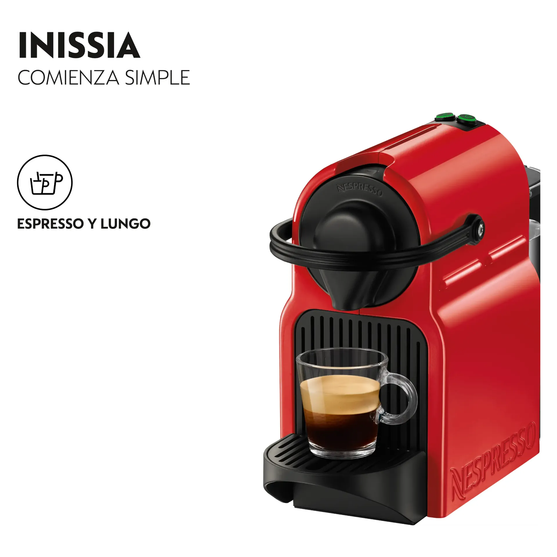 Cafetera Nespresso Inissia Roja