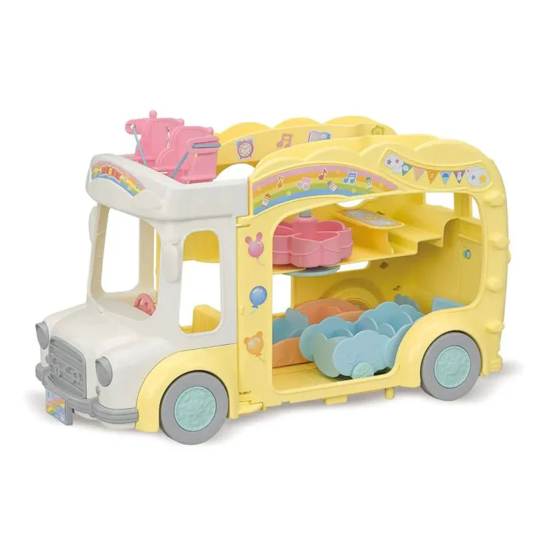 Familias Sylvanian - 5744 Autobús de la Guardería Arcoíris - Juguetes para Casitas de Muñecas