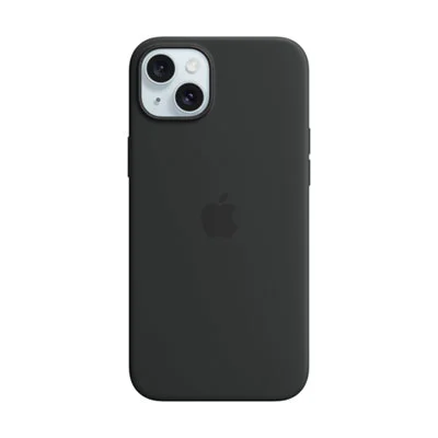 Apple - Fundas de silicona con MagSafe para iPhone 15 Plus - Negro