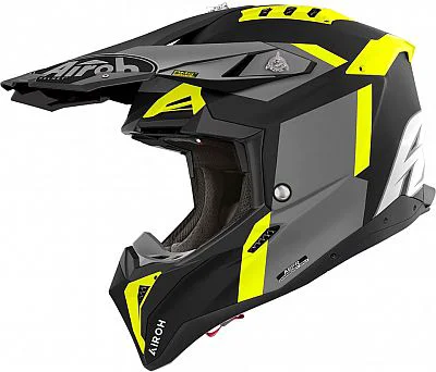 Casco de Motocross Airoh Aviator 3 Glory, Amarillo, Talla XS 