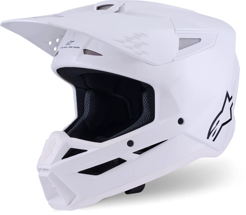 Alpinestars SM3 Sólido, Casco de Motocross, Color: Blanco, Talla: XL