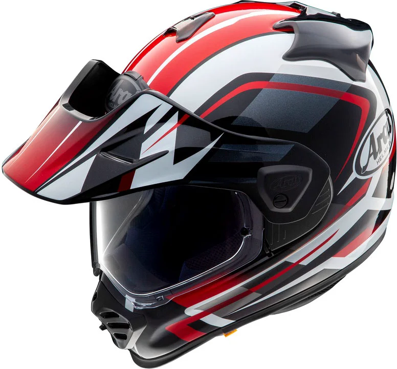 Arai Tour-X5 Discovery, Casco de Aventura, Color: Negro/Blanco/Rojo, Talla: L