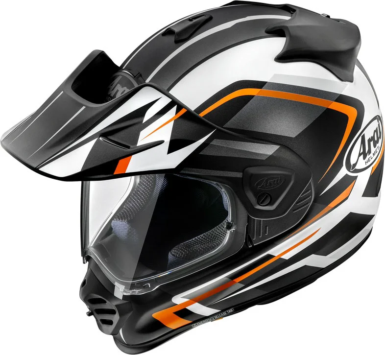 Casco Arai Tour-X5 Discovery Motocross, Negro-blanco-naranja, Talla L 