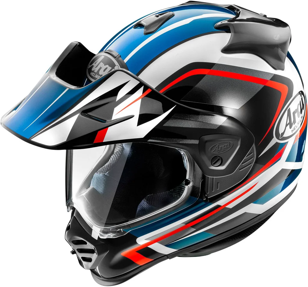 Arai Tour-X5 Discovery, Casco de Aventura, Color: Negro/Banco/Azul/Rojo, Talla: S