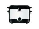Freidora - Moulinex AF 2200 Minifrito, Potencia 1000 W, Capacidad 1 l, Termostato regulable de hasta 190 ºC, Acero Inoxidable, Gris